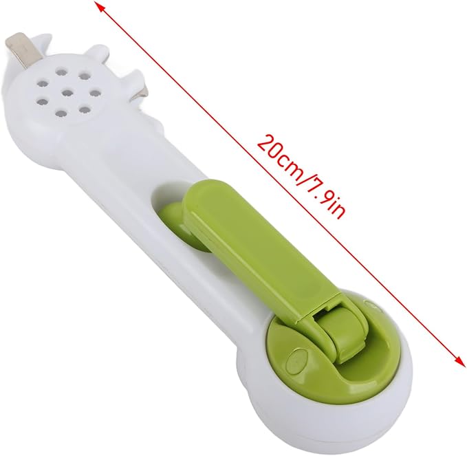 6in1 MultiPurpose Kitchen Opener Set, Jar can and Bottle Opener with Grip Handle Include Corkscrew and Rubber Gripper