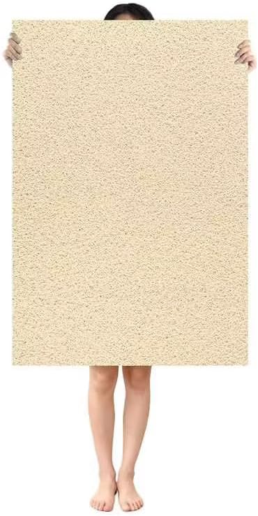 Shower Mat Non Slip: 39.4 x 27.5 Inch Extra Large Shower Mats for Inside Shower with Drain Hole - Soft PVC Loofah Anti Slip Shower Stall Mat for Walk-in Shower and Bathroom, Quick Drying