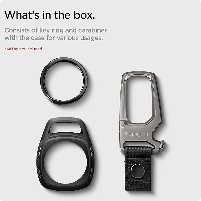 Spigen Life Carabiner Key Ring Clip, Car Keychain Clip, Bottle Opener Key Chain Ring for Men and Women