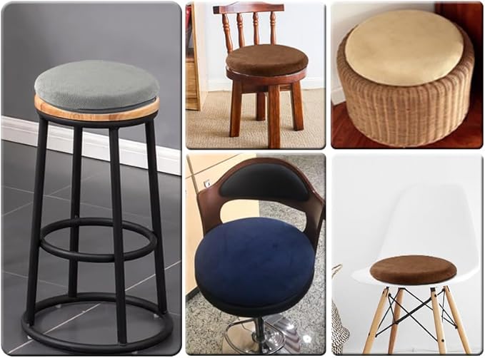 Sigmat Memory Foam Seat Cushion Anti-Slip Soft Round Stool Cushion Chair Pad 13 Inch Black