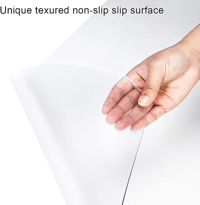 Kuyal Clear Chair Mat, Hard Floor Use, 48" X 53" Transparent Office Home Floor Protector mat Chairmats (48" X 53" Rectangle)