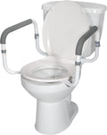 Drive Medical RTL12087 Bathroom Grab Bar for Toilets, White