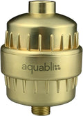 AquaBliss High Output Revitalizing Shower Filter - Reduces Dry Itchy Skin, Dandruff, Eczema, and Dramatically Improves The Condition of Your Skin, Hair and Nails - Matte Gold (SF100-GD)