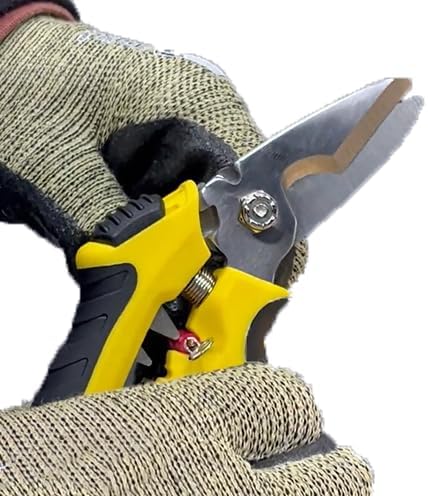 Miller KS‑3 Angle‑Head Kevlar Scissors & Cable Cutter – Fiber Optic Shears with Crimper, Micro‑Serrated Stainless Steel Blades, Cuts Copper & Aluminum Wire
