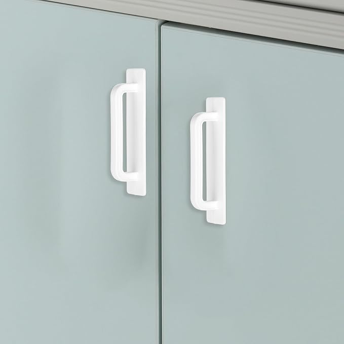 2 Pack Adhesive Cabinet Handles, 5.5" Peel and Stick Cabinet Handles, No Drilling for Kitchen Cabinets Window Sliding Closet Door Handle