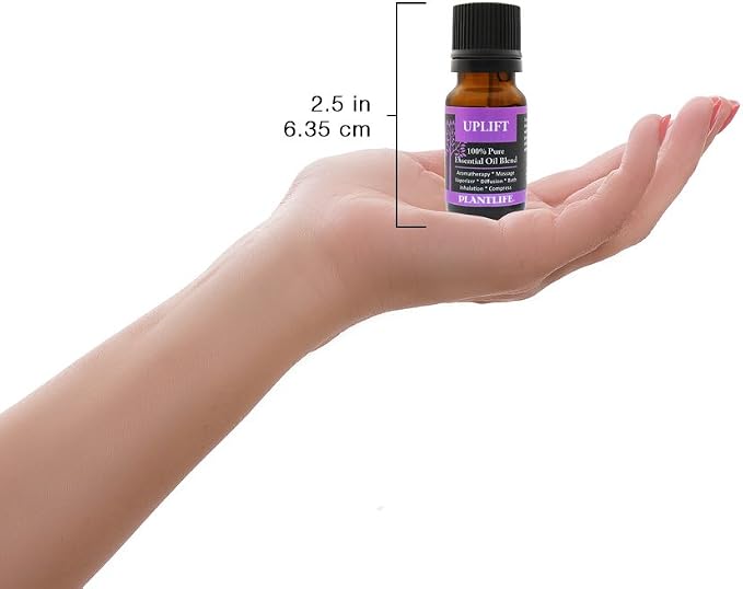 Plantlife Uplift Aromatherapy Essential Oil Blend - Straight from The Plant 100% Pure Therapeutic Grade - No Additives or Fillers - Made in California 10 ml