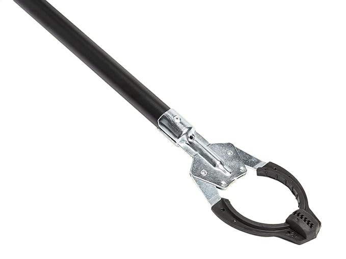 Amazon Basics Reacher Grabber Tool for Hard-to-Reach Areas, Sturdy Metal Trash Picker, Indoor & Outdoor Lightweight Pickup Tool, 38", 2-Pack