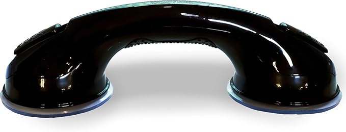 Safe-er-Grip Changing Lifestyles Suction Cup Balance Assist Bar for Bathtubs & Showers; Safety Bathroom Grab Bar Handle, All Black, 12 inches