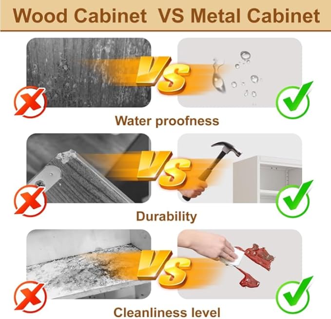 Tall Metal Narrow Bathroom Storage Cabinet 67" H, Tall White Pantry Cabinets with 4 Adjustable Shelves and 2 Doors for Kitchen, Home Office, Living Room, Dining Room(20 inches Wide)