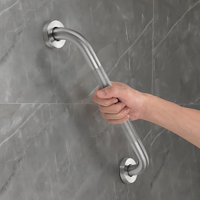 Grab Bars for Shower, 1 Pack 16-Inch Anti Slip Shower Handles for Elderly, Safety Shower Grab Bar, Stainless Steel Handicap Grab Bars for Bathroom,Toilet (Brushed Nickel, 1" Diameter)