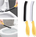 TQRR Toilet Brush, 2 Pcs Bathroom Cleaning Brush, Toilet Scrubber, Deep Toilet Bowl Brush with Hanging Hole, Multifunctional Gap Cleaning Brush, Bristles for Kitchen Sinks, Tub,Shower (2, Yellow)