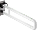 Flip Up Grab Bar for Toilet: Upgraded 23.6 Inch Handicap Grab Bars for Bathroom - Wall-Mount, Non-Slip Toilet Handles with Glows at Night, Suitable for Elderly Pregnant Women and Disabled