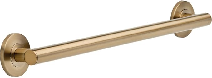 Delta Contemporary (1-Pack) 24" Shower Grab Bar Seniors ADA Compliant Champagne Bronze Bathroom Safety Handle for Shower, Bathtub | Wall Mounted 450 lb Capacity Balance Assist, Grip Bar 41824-CZ