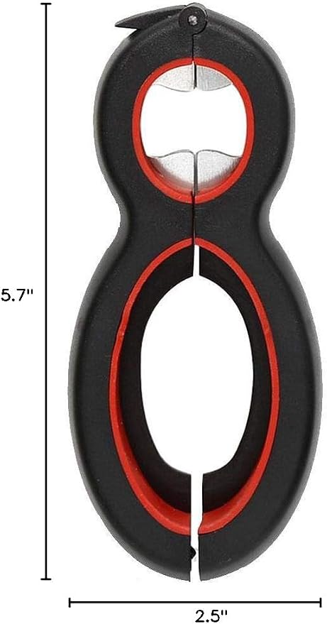 Medsuo Jar Opener 6 in 1 Multi Function Bottle Opener Manual Opener Get Lids Off Easily Portable Lid Twist Off Non-Slip for Weak Hands Seniors with Arthritis and Anyone with Low Strength