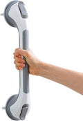 TAILI Shower Grab Bar 16 Inch Suction Cup Grab Bars for Bathroom, Removable Shower Safety Handle Heavy Duty Bathtub Grip for Seniors & Elderly, Strong Handrails No Drilling Waterproof, Grey,G9