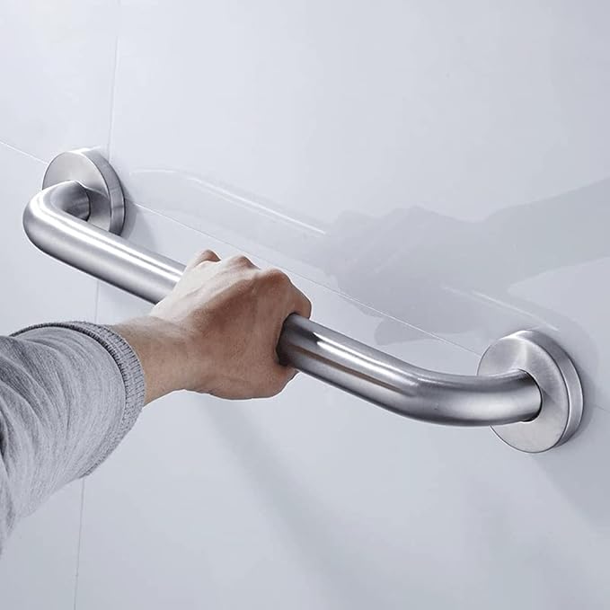 Stainless Steel Bathroom Safety Shower Grab Bar, Anti Slip Bathtubs Grab Bars,Toilet Assist Saft Handle Handrail ADA Compliant 500lbs for Handicap Elderly Senior (Brushed, 12 Inches 2 Pack)