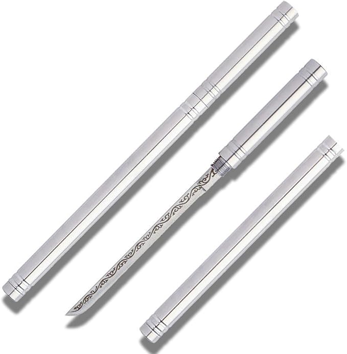 4.13" All-steel Fancy Letter Opener Envelope Slitter, Office Desktop Mail Opener, Stainless Steel Letter Envelope Knife for Home, Office (Stick Shaped, Sliver)