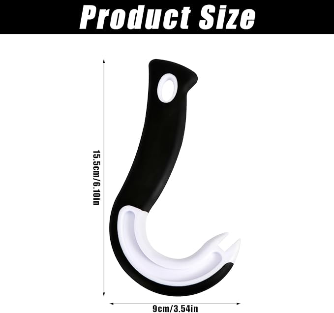 Easy Open Ring Pull Can Opener, J Hook Can Opener Pull Tab No-Slip Rubber Grip Jars Can Lid Lifter Manual Ring Top Soda Tin Bottle Opener Tool for Seniors, Children, Weak Hands