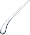 Natico Originals Non-Tarnishing Silver Contemporary Home and Office Desktop Letter Opener, Sleek Curved Edge Comfortable Grip, Paperweight (30-364)