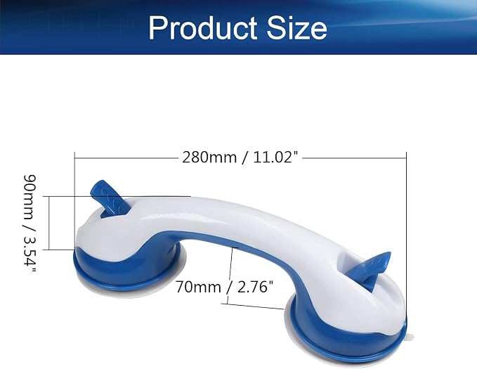 Suction Shower Grab Grip Bar Shower Handle & Bathroom Bathtub Handle, Heavy Duty Safety Grab Bar Non Slip, 1Pcs
