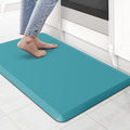KitchenClouds Cushioned Anti Fatigue Rug 17.3"x28" Water Resistant Non Slip Standing Desk Mats Comfort Floor Mats for Kitchen, House Sink Office (Green)