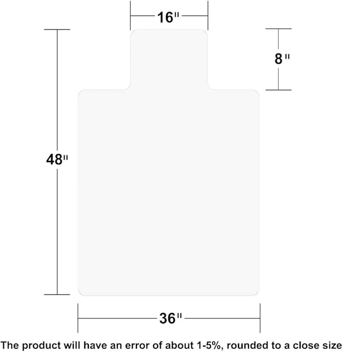 Office Chair Mat for Hardwood Floor, 36"x48" Clear Desk Chair Mat Easy Glide for Rolling Chair, Heavy Duty Vinyl Floor Protector Mat for Home or Office, Easy Clean and Flat Without Curling