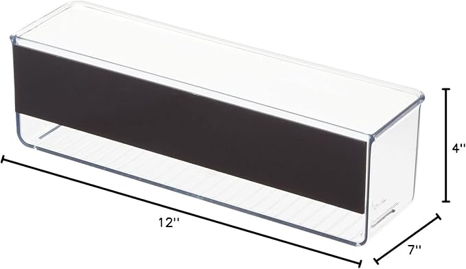 iDesign Magnetic Medium Clear Plastic Organizer Bins for Laundry Room Storage