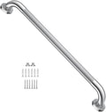 Anti Slip Shower Grab Bar 24 Inch, YuanDe Chrome Stainless Steel Bath Grab Bar, Knurled Bathroom Safety Rail, Shower Handrail Support, Handicap Elderly Balance Assist Handles