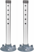 Foot Tubes with Suction Cup Tips, Replacement Parts for Toilet Safety Rails and Shower Chair Benches, Universal 5 Height Adjustable Aluminum Tube Accessories (Pack of 2)