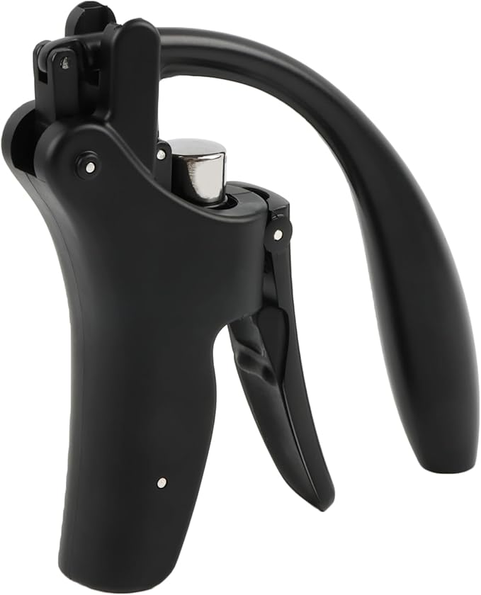 KEISSCO Compact Wine opener Vertical Lever Corkscrew Wine Bottle Opener with Foil Cutter & Extra Screw