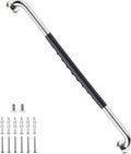 Chrome Bathroom Grab Bar 32 inch, iMomwee Stainless Steel Anti-Slip Shower Handrail for Elderly, Wall Mounted Safety Handicap Bars, Balanced Support Handle Bar for Senior