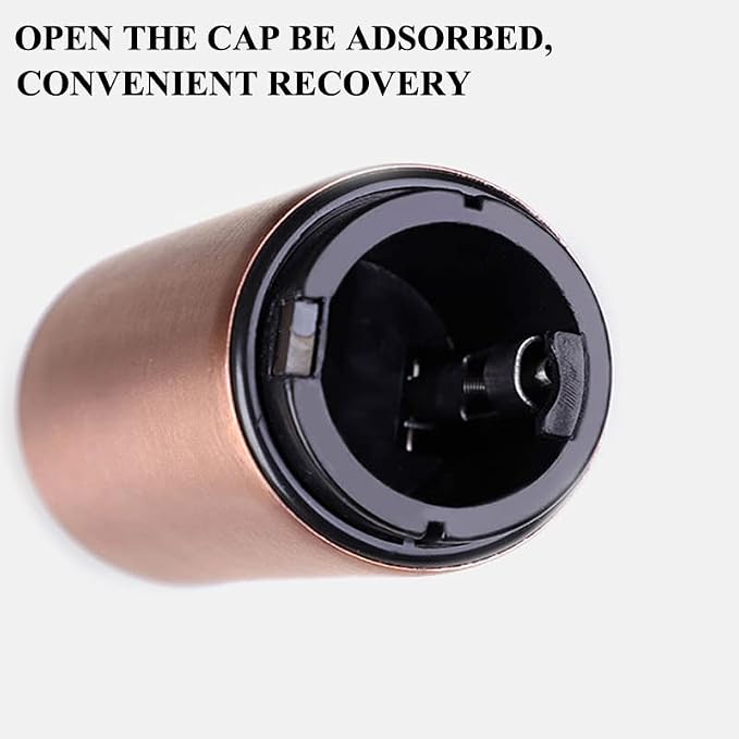 AKOAK 1 Pack Creative Stainless Steel Push-type Beer/Wine Bottle Opener Bar Household Automatic Convenient Cap Opener - Easy to Open a Variety of Bottles,Rose gold