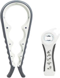 Multi-Grip Jar Opener and Bottle Opener Tool, Ergonomic Design with Non-Slip Handles, (white gray)