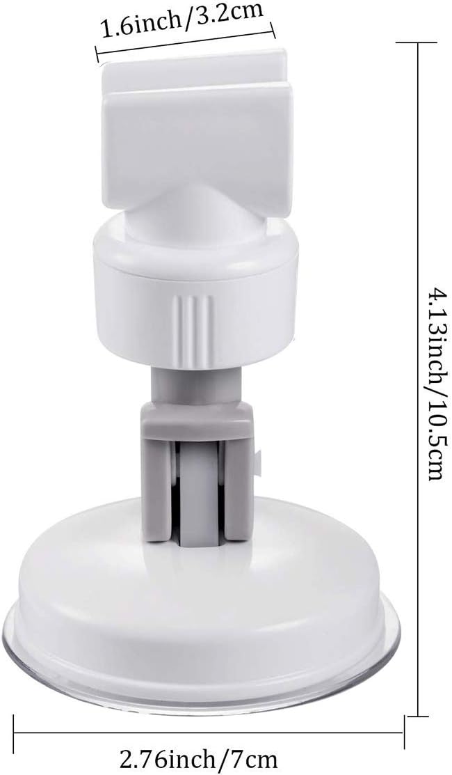 Adjustable Shower Head Holder, Bathroom Suction Cup Bracket for Handheld Shower, Removable Wall Mount (White-1)