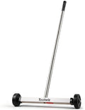 Toolwiz Magnetic Pick Up Sweeper 15-inch Heavy Duty Magnet Pickup Lawn Sweeper Roofing Tools, 10 Lbs Yard Tools Smooth Wheels to Clean Nails Adjustable Handle for Construction