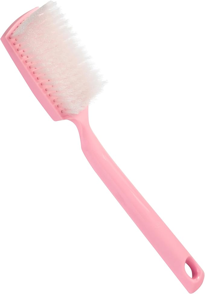 Fuller Brush Bath Brush with Long Handle - 13 Inch Back Scrubber for Shower - Gentle Exfoliating Body Brush for Wet or Dry Brushing - Ergonomic Non-Slip Grip with Hanging Hole – Soft Pink