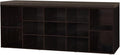 DINZI LVJ Shoe Storage Bench with Cushion, 13-Cubby Shoe Rack, Adjustable Shelves, Multifunctional Shoe Organizer Bench for Entryway, Mudroom, Hallway, Living Room, Bedroom and Garage, Espresso