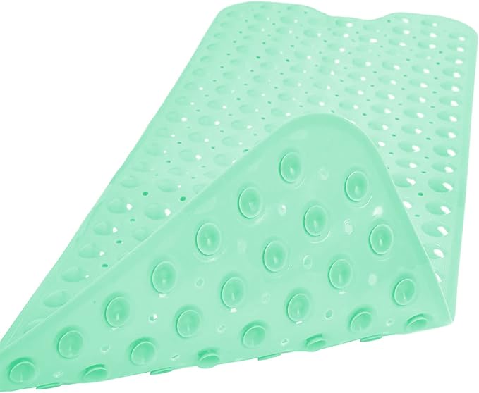 Bath and Shower Mat, Extra Long Non-Slip Bath Mat (39" x 16"), Machine Washable Bath Tub Mat (Pure Light Green)