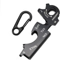 8-in-1 EDC Multi-Tool Keychain with Carabiner Clip, Heavy Duty Pocket Tool with Screwdrivers, Bottle Opener, Cutter & Survival Functions, 1 Pack (Black)