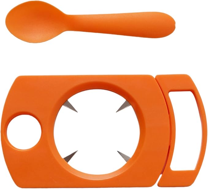 Passion Fruit Opener Tool - Stainless Steel Kitchen Peeling Gadget with Spoon - Passion Fruit Peeler - for Home Restaurant Party Gathering Picnic