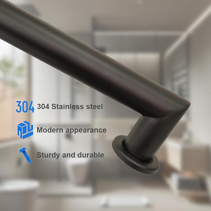 Grab Bars for Shower, Right Angle 2 Pack 18 Inch Handicap Grab Bars, 304 Stainless Steel ADA Shower Handles for Bathroom, Safety Grab Bars for Seniors, Disabled (Polished Chrome)