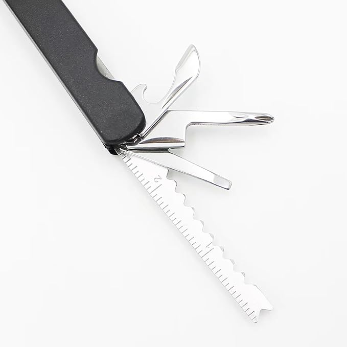 Multifunctional Folding Pliers, Practical and Portable, Screwdriver, Can Opener, Scale, File, Multi-Tool Combination (Black)