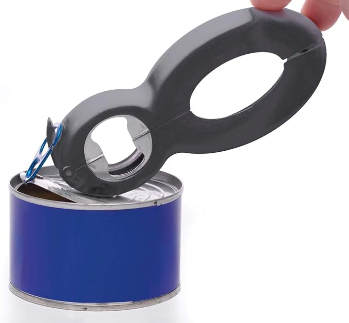 Can Opener for Seniors - 6-in-1 Jar Opener with Non-Slip Silicone Grip, Bottle & Jar Opener for Weak Hands, Easy Open Kitchen Tool for Elderly