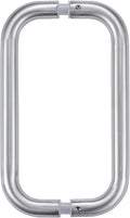 Ranbo Brushed Nickel 8" （CTC） Tubular Back-to-Back Shower Door Handle，3/4" Diameter Pull Handles with Metal Washers, for 1/4"- 1/2" Thick Glass and 1-3/8" - 2-1/6" Thick Wooden or Metal Doors
