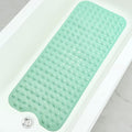 Bathtub and Shower Mats, Extra Long Non-Slip Bath Tub Mat 39 x 16 Inch, Machine Washable Bathmat with Suction Cups & Drain Holes for Bathroom Floor, Pale Green