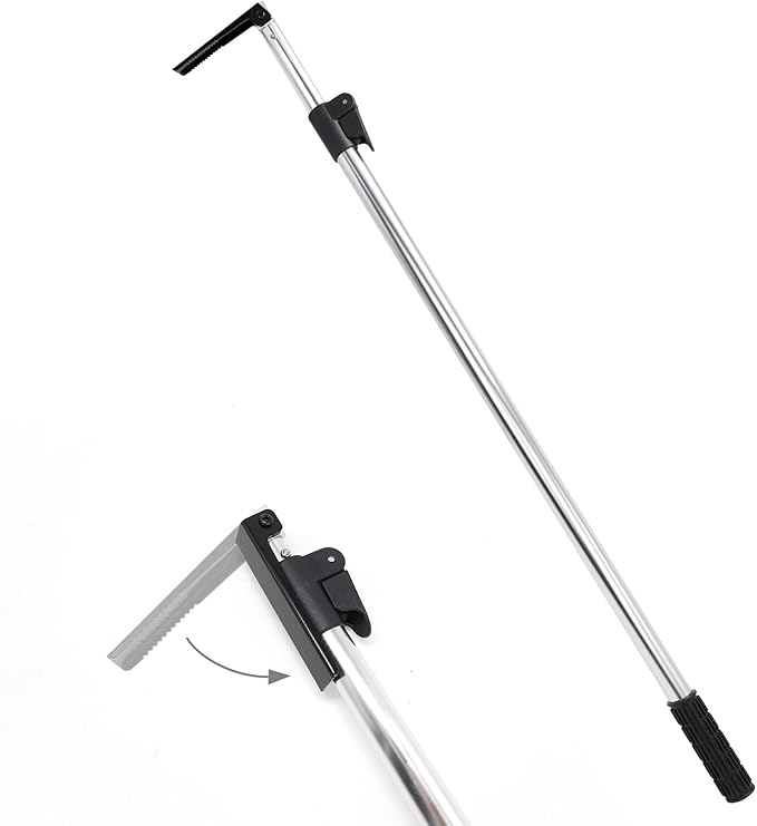 HUAALIUCHE Telescopic 5FT Pickup Truck Cargo Retriever Hook, Multi-Use Extendable Retriever Tool, Long Reach Cargo Grabber for Truck Bed Accessories