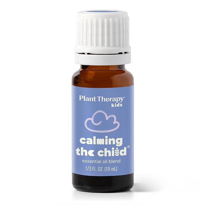 Plant Therapy Kids Calming The Child Essential Oil Blend 10 mL (1/3 oz), 100% Pure, KidSafe, Undiluted, Relaxing Aromatherapy for Sleep, and Stress Relief