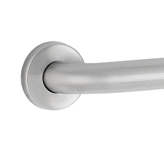 BOBRICK 5806X24 Stainless Steel Straight Grab Bar with Satin-Finish, 24" (610mm) Length, 1-1/4″ (32mm) Diameter
