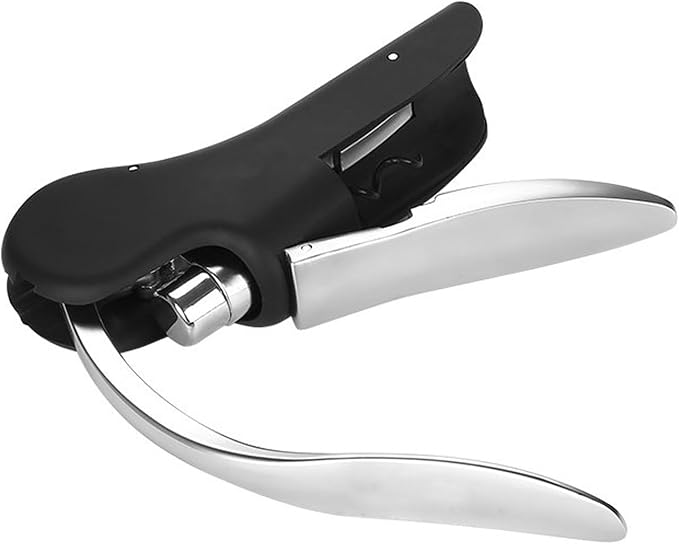 LeLehome Manual Wine Opener Compact Vertical Corkscrew Heavy Duty Stainless Steel Bottle Opener Bar Tool with Gift Box