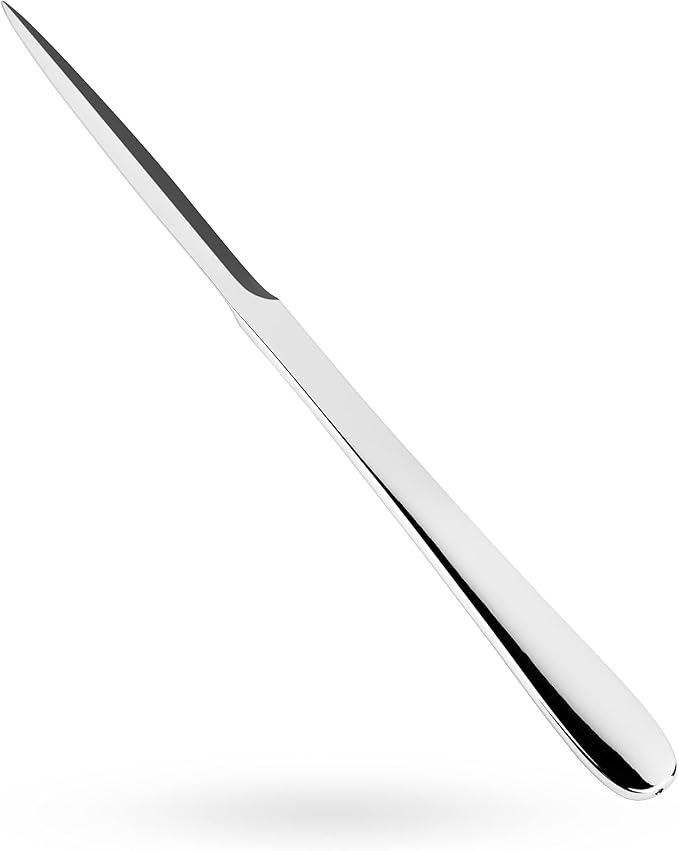 9" Silvery Metal Letter Opener with Minimalist Design, Safe Double Edge Blades and Ergonomic Long Handle, Mail Opener Paper Knife Tool Envelope Opener